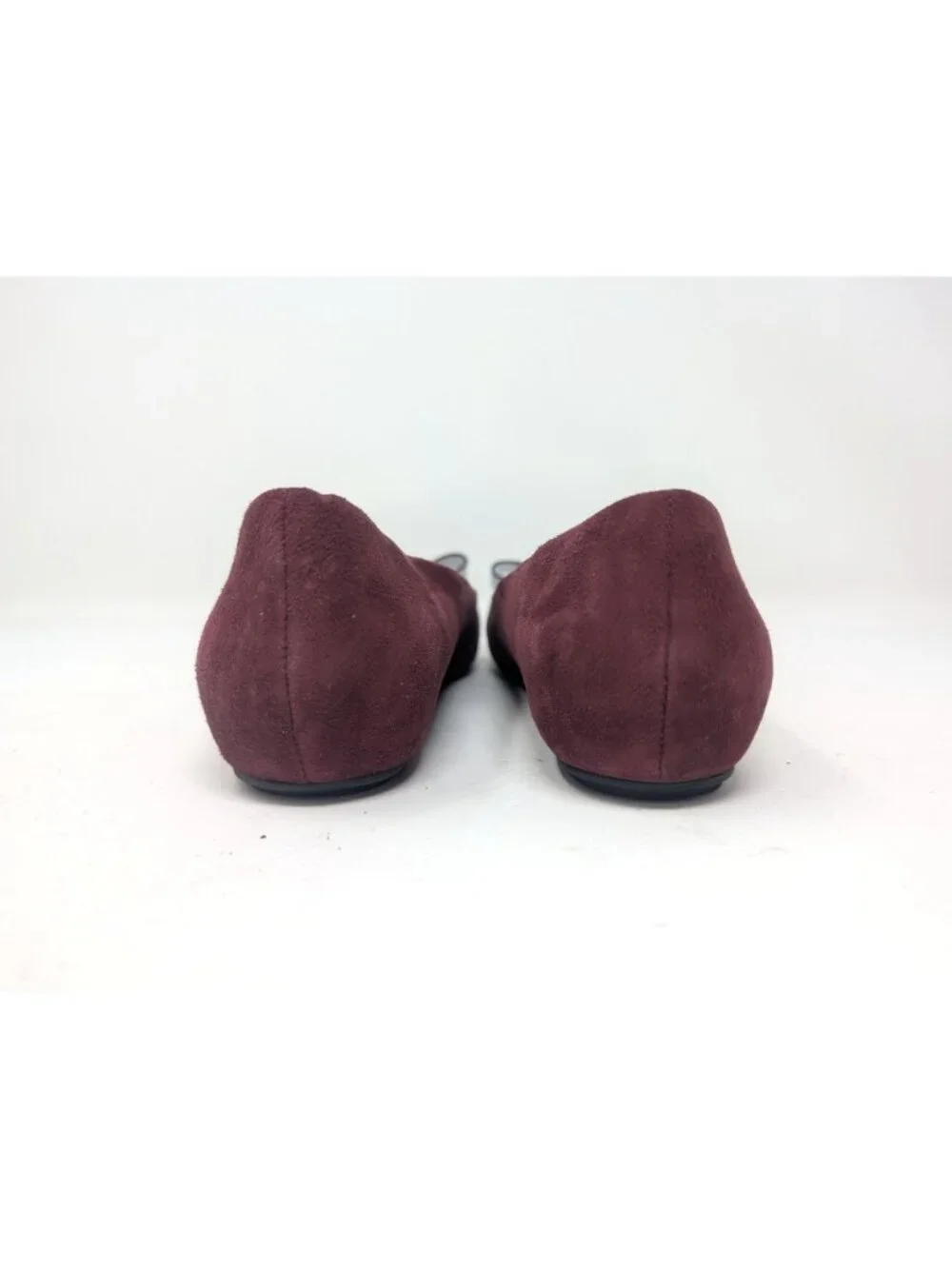 Kate Spade Burgundy Ballet Flats 6 Suede Patent Leather
